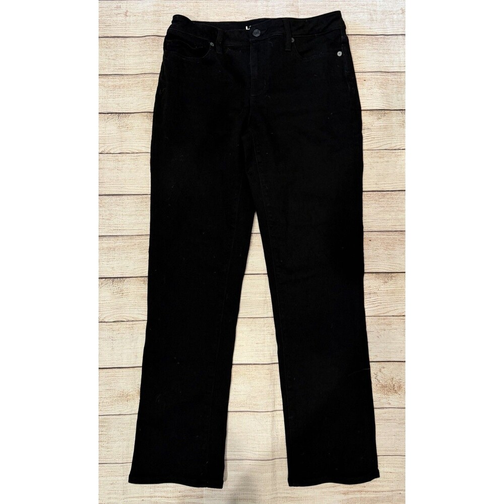 Lands' End Black Jeans, Women's Size 8, Cotton Denim Pants Straight leg